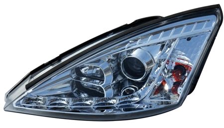 Ford Focus Dragonlights med Diodekørelys LED, krom