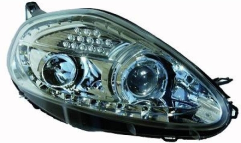 Fiat Grande Punto 199 Dragonlights med Diodekørelys LED, krom